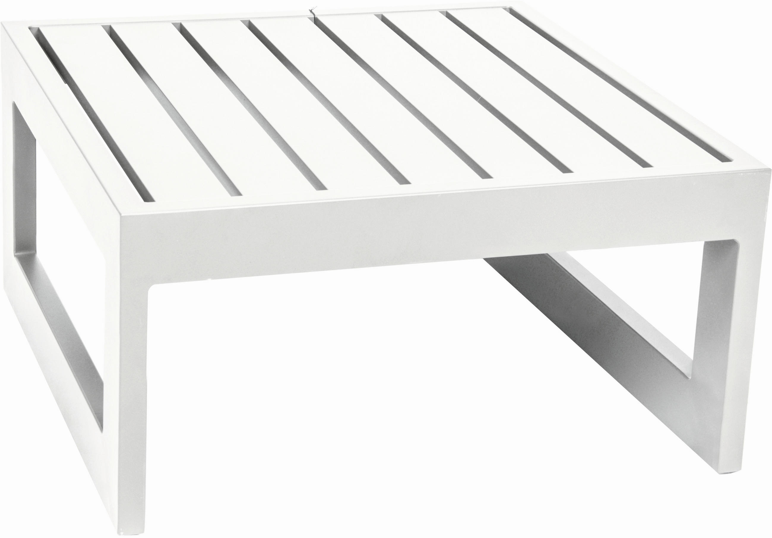 GARTENBEISTELLTISCH 72/72/38 cm Metall quadratisch  - Weiß, Design, Metall (72/72/38cm) - Stern