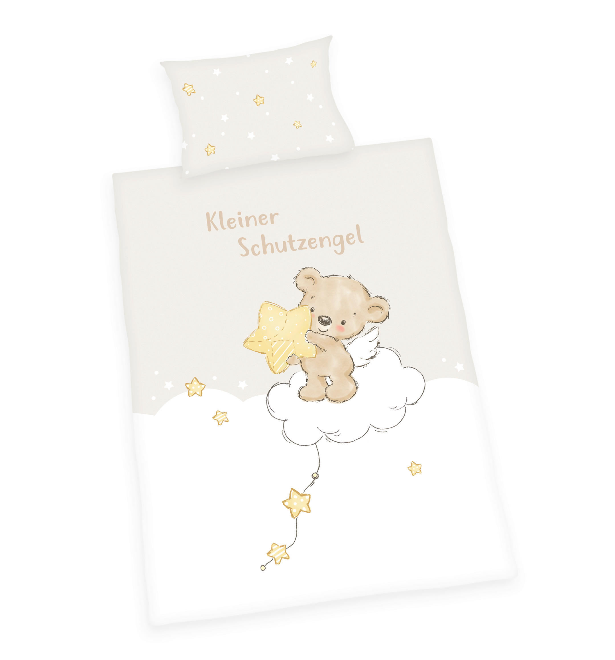 BABYBETTWÄSCHE Kleiner Schutzengel 100/135 cm  - Beigebraun, Basics, Textil (100/135cm) - baby best