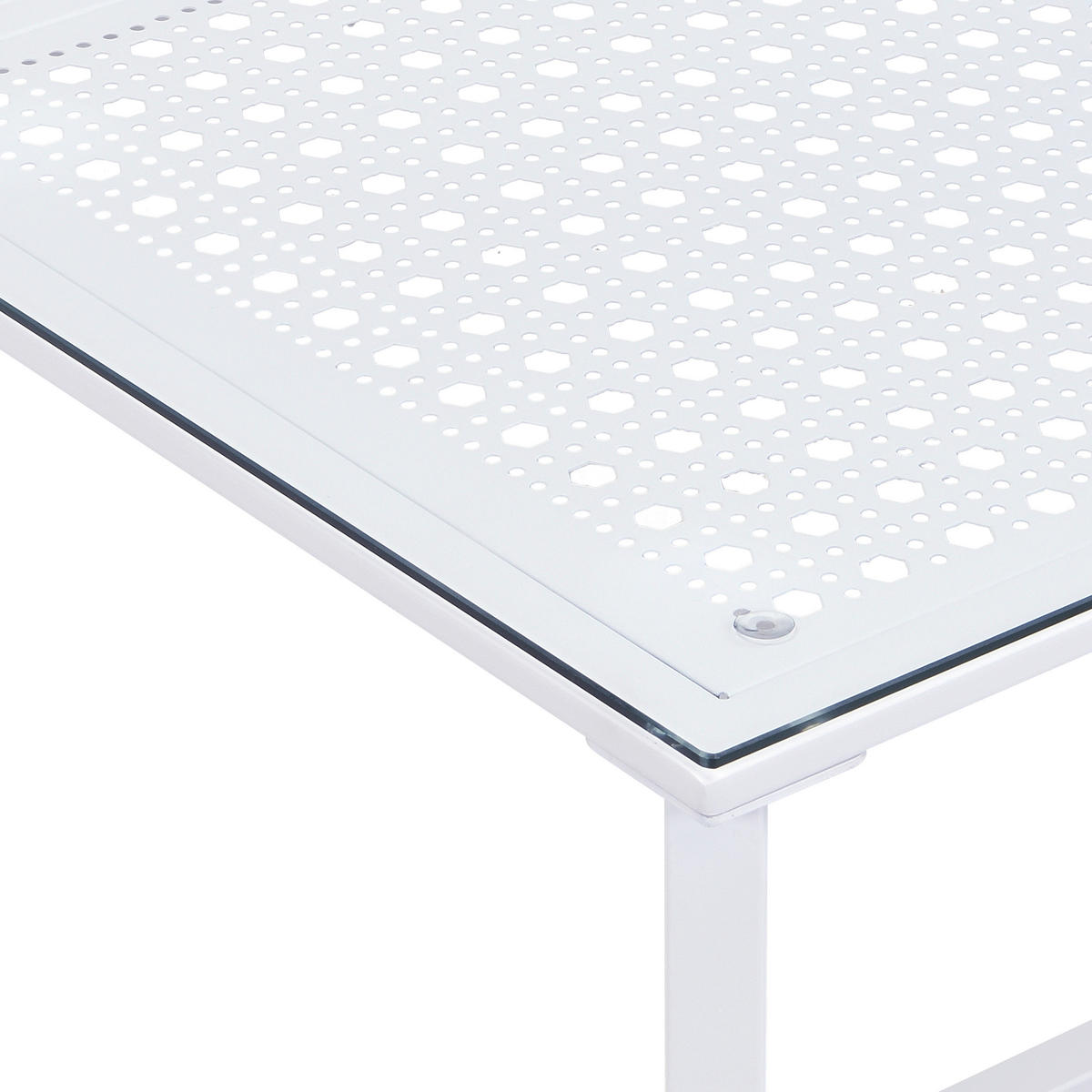COUCHTISCH in Glas 100/50/42 cm  - Weiß, Design, Glas/Metall (100/50/42cm) - MID.YOU