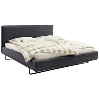 POLSTERBETT Matratze, Lattenrost Anthrazit 180/200 cm  - Birkefarben/Anthrazit, Design, Holz/Textil (180/200cm) - Schöner Wohnen