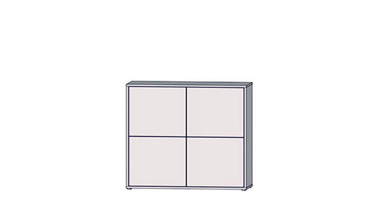 HIGHBOARD  124,5/121,5/34,9 cm  - Sandfarben/Grau, MODERN, Holzwerkstoff/Kunststoff (124,5/121,5/34,9cm) - Carryhome