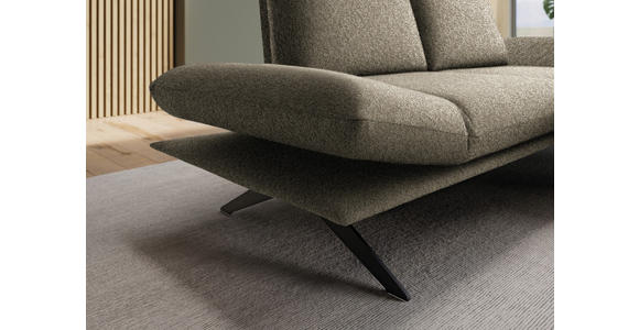 ECKSOFA  in Flachgewebe Hellbraun  234/155 cm  - Hellbraun/Schwarz, Design, Textil/Metall (234/155cm) - Dieter Knoll