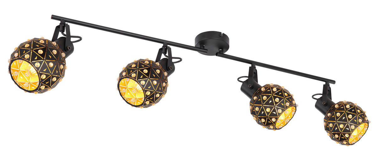 REFLEKTOR  Jodie   90/12/26 cm          - zlate barve/črna, Basics, kovina/steklo (90/12/26cm) - Globo