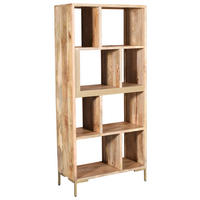 REGAL  88/194/40 cm  - Natur, Holz/Metall (88/194/40cm) - MID.YOU