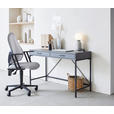 SCHREIBTISCH 120/50/76 cm  in Dunkelgrau  - Dunkelgrau, Design, Holz/Metall (120/50/76cm) - Hom`in