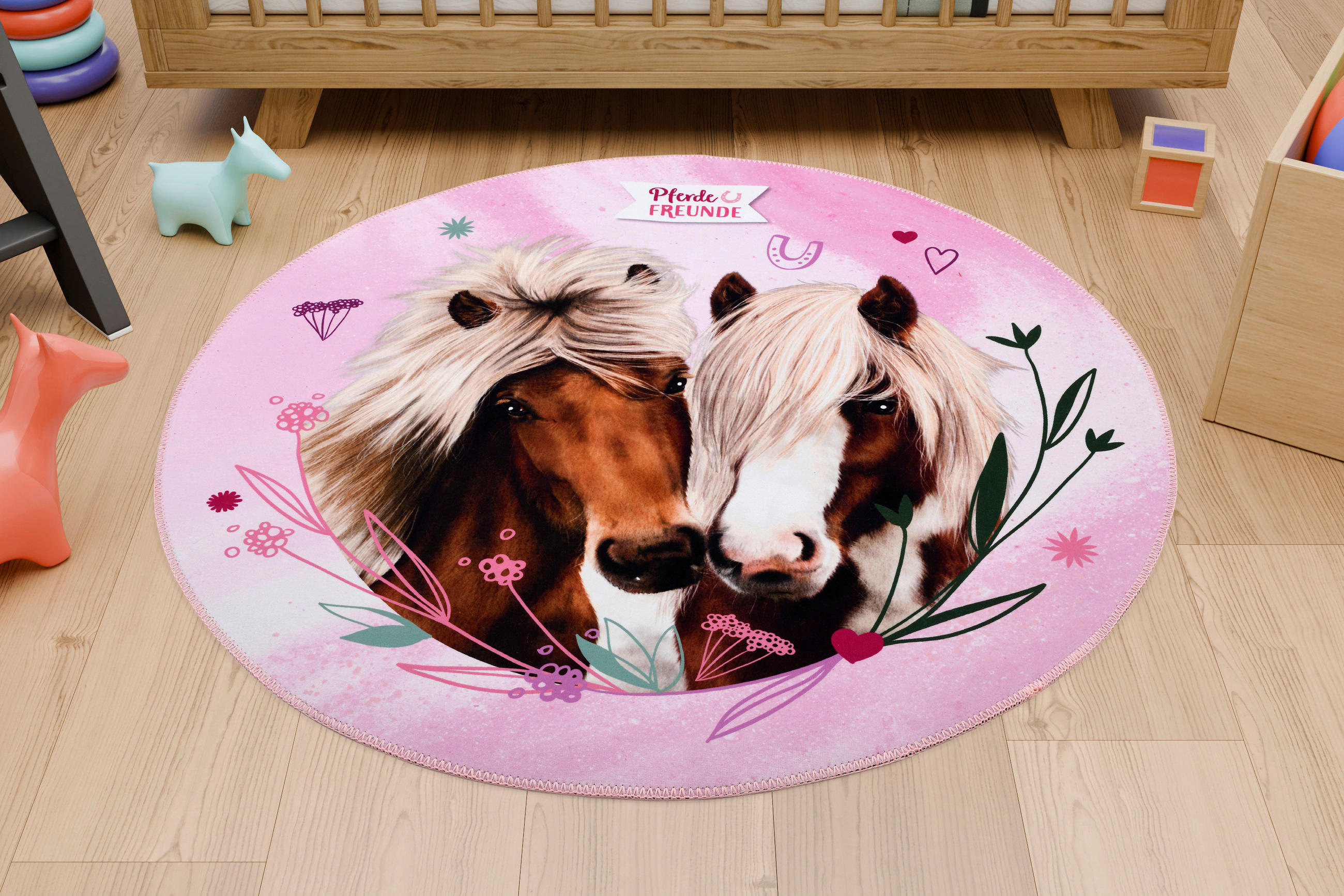 KINDERTEPPICH 100 cm Prinzessin Lillifee  - Hellrosa, Design, Textil (100cm)