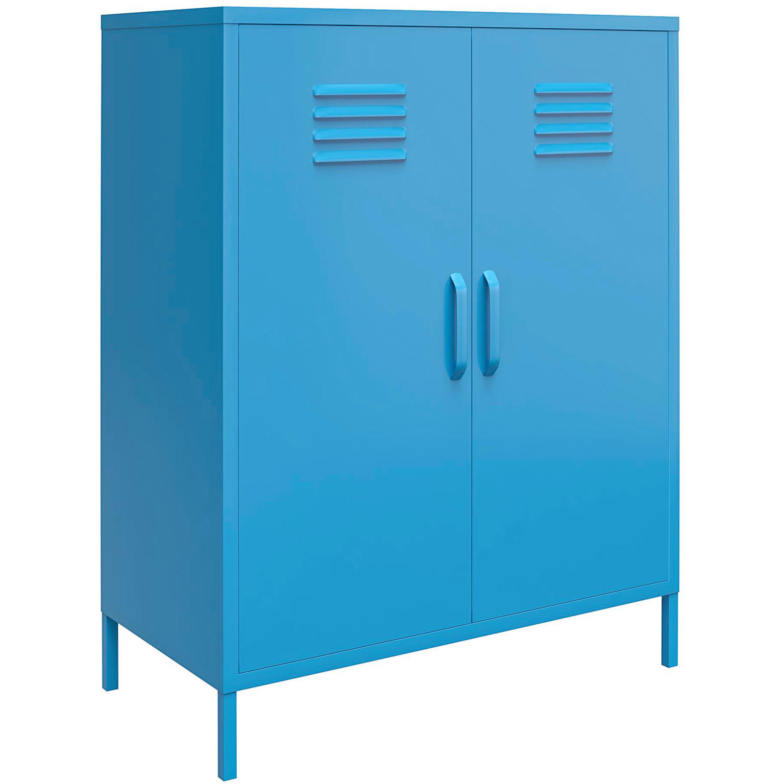 Mid.you Highboard Cache Blau 80x101x40 cm