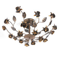 DECKENLEUCHTE    55/55/20 cm  - Cognac, KONVENTIONELL, Glas/Metall (55/55/20cm)