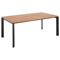 ESSTISCH Schwarz, Eichefarben rechteckig  ausziehbar, in verschiedenen Holzdekoren erhältlich  - Eichefarben/Schwarz, Basics, Holzwerkstoff/Metall (160-240/95/76cm) - Celina Home
