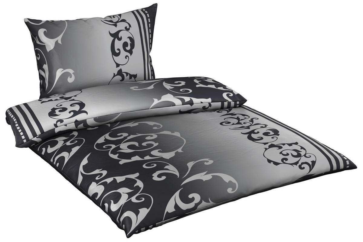 POSTEĽNÁ BIELIZEŇ, mikrovlákno, sivá, 140/200 cm - sivá, Konventionell, textil (140/200cm) - Boxxx