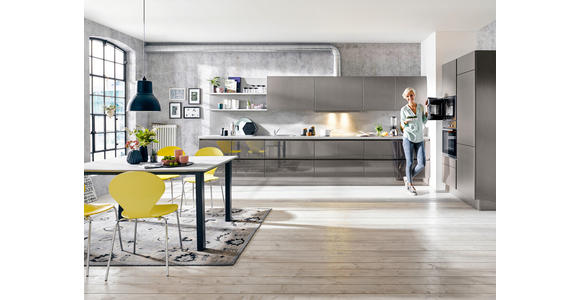 EINBAUKÜCHE   - Grau, Design, Holzwerkstoff - Novel