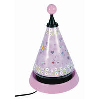 KINDERTISCHLEUCHTE Carousel Margeriten 21/35 cm  - Multicolor/Rosa, Design, Kunststoff (21/35cm)