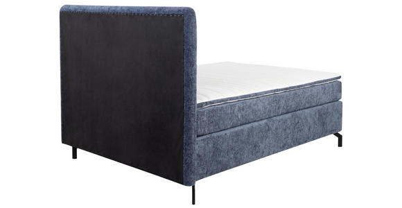 BOXSPRINGBETT 140/200 cm  in Blau  - Blau/Schwarz, Design, Textil/Metall (140/200cm) - Esposa