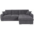 ECKSOFA  in Mikrofaser Anthrazit  278/193 cm  - Chromfarben/Anthrazit, Design, Kunststoff/Textil (278/193cm) - Hom`in