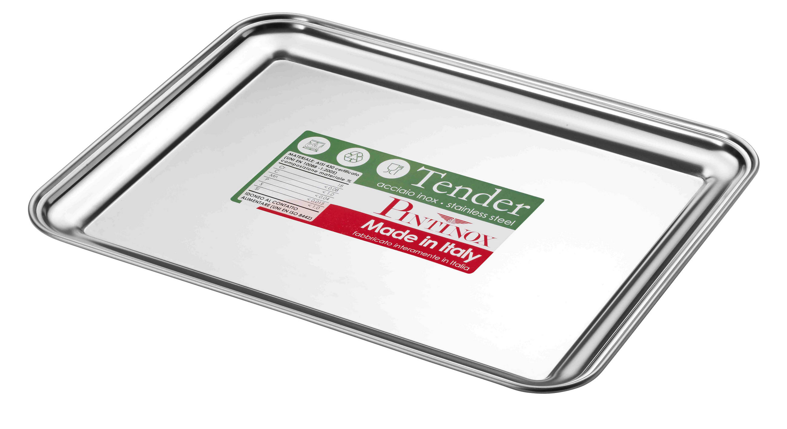TÁLCA    - nemesacél, Basics, fém (0,4kg)