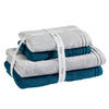 FROTTIERSET SET CALYPSO FEELING Blau, Grau 4-teilig  - Blau/Grau, Basics, Textil - Vossen