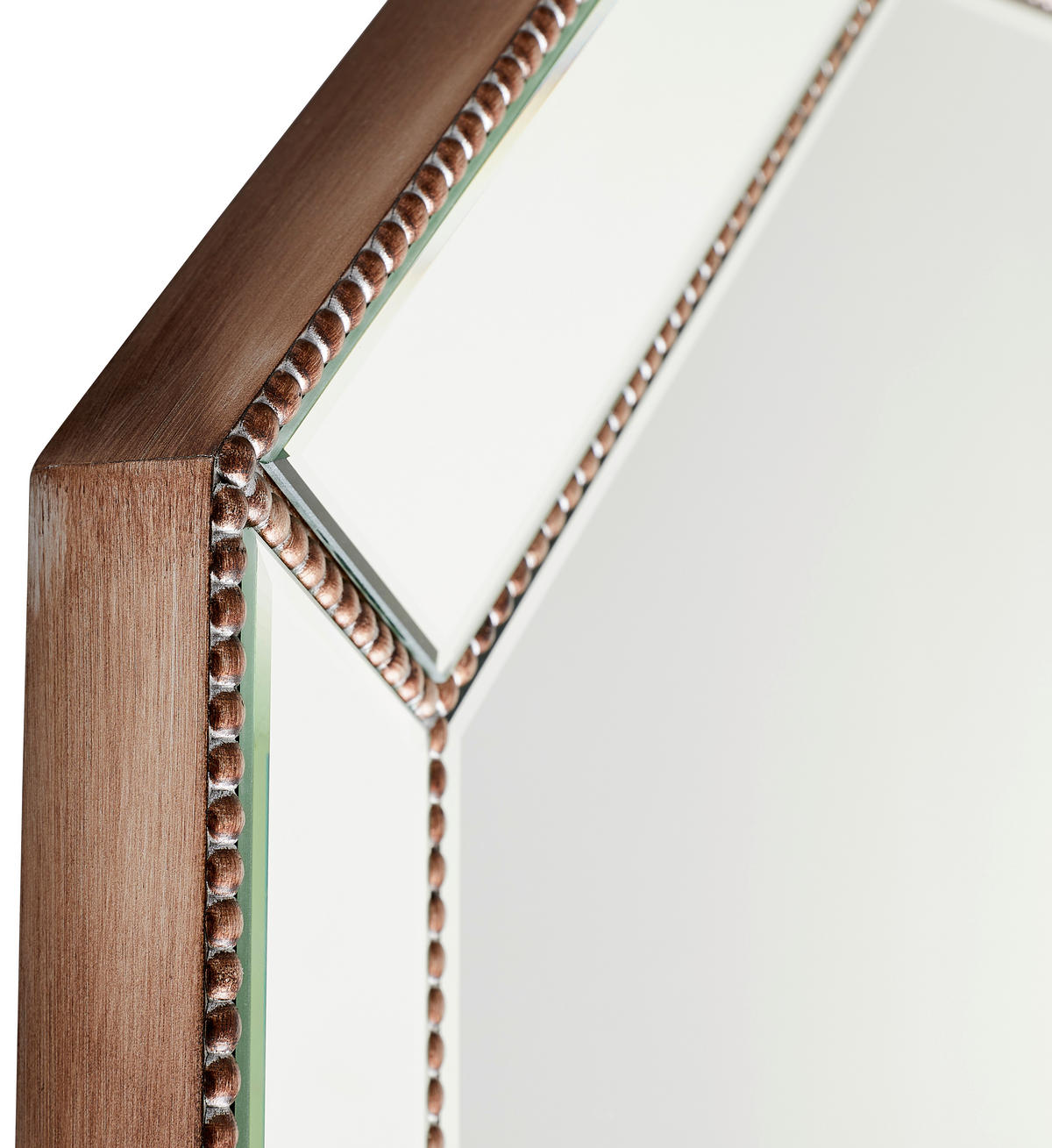 WANDSPIEGEL 80/80/4 cm  - Klar/Dunkelbraun, Design, Glas/Holzwerkstoff (80/80/4cm) - MID.YOU