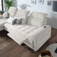 ECKSOFA in Chenille Beige  - Beige/Schwarz, LIFESTYLE, Textil/Metall (180/310cm) - Valnatura