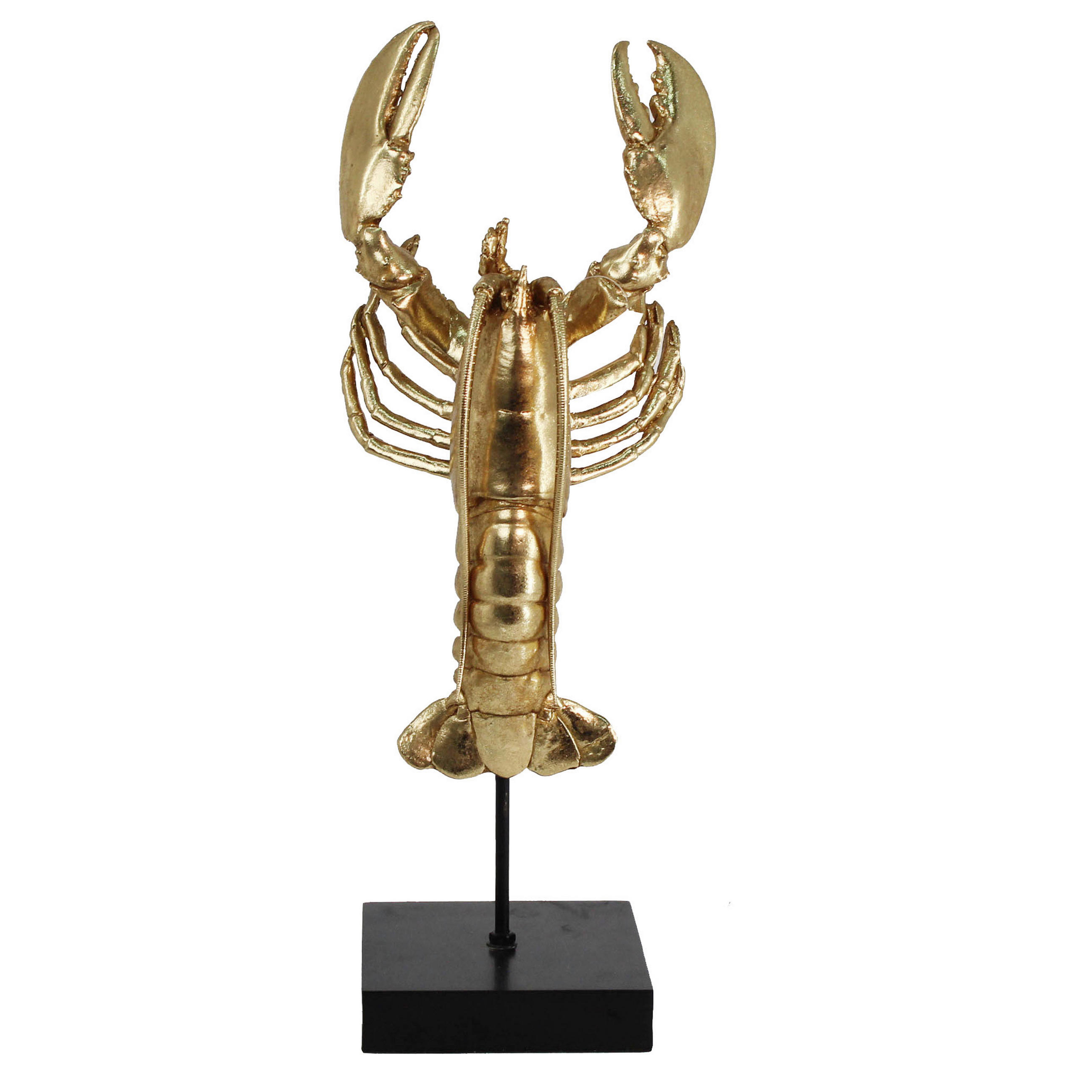 Ambia Home Dekohummer Schwarz, Gold 15x42x13.5 cm