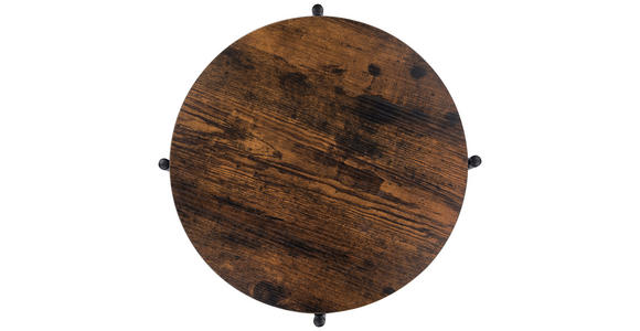 BEISTELLTISCH 45/45/50 cm Braun, Schwarz rund - Schwarz/Braun, Trend, Holzwerkstoff/Metall (45/45/50cm) - Carryhome