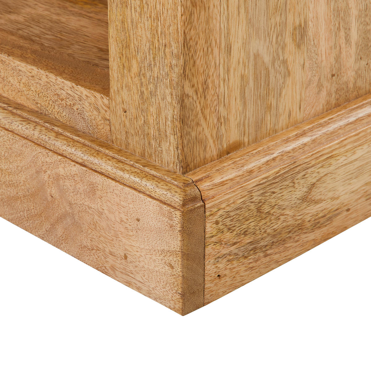 REGAL Mangoholz massiv Naturfarben, Hellbraun  - Hellbraun/Naturfarben, ROMANTIK / LANDHAUS, Holz (140/200/40cm) - MID.YOU