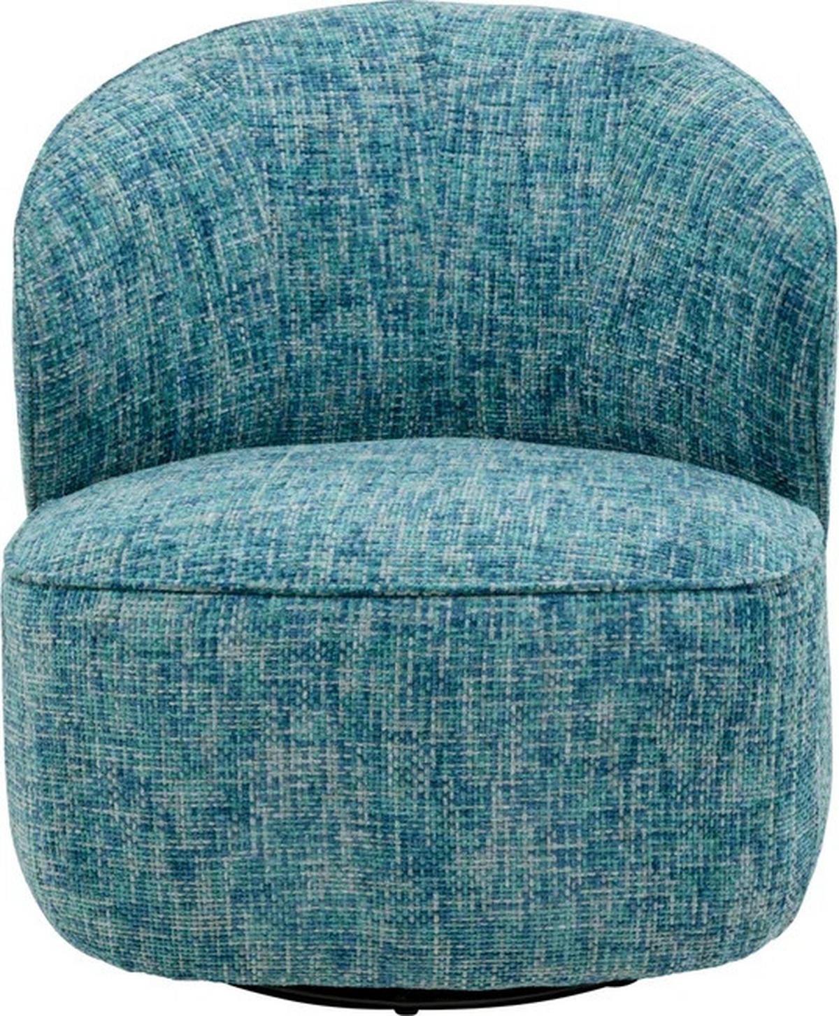 SESSEL in Struktur Hellblau  - Schwarz/Hellblau, Basics, Textil/Metall (76/81/82cm) - Kare-Design