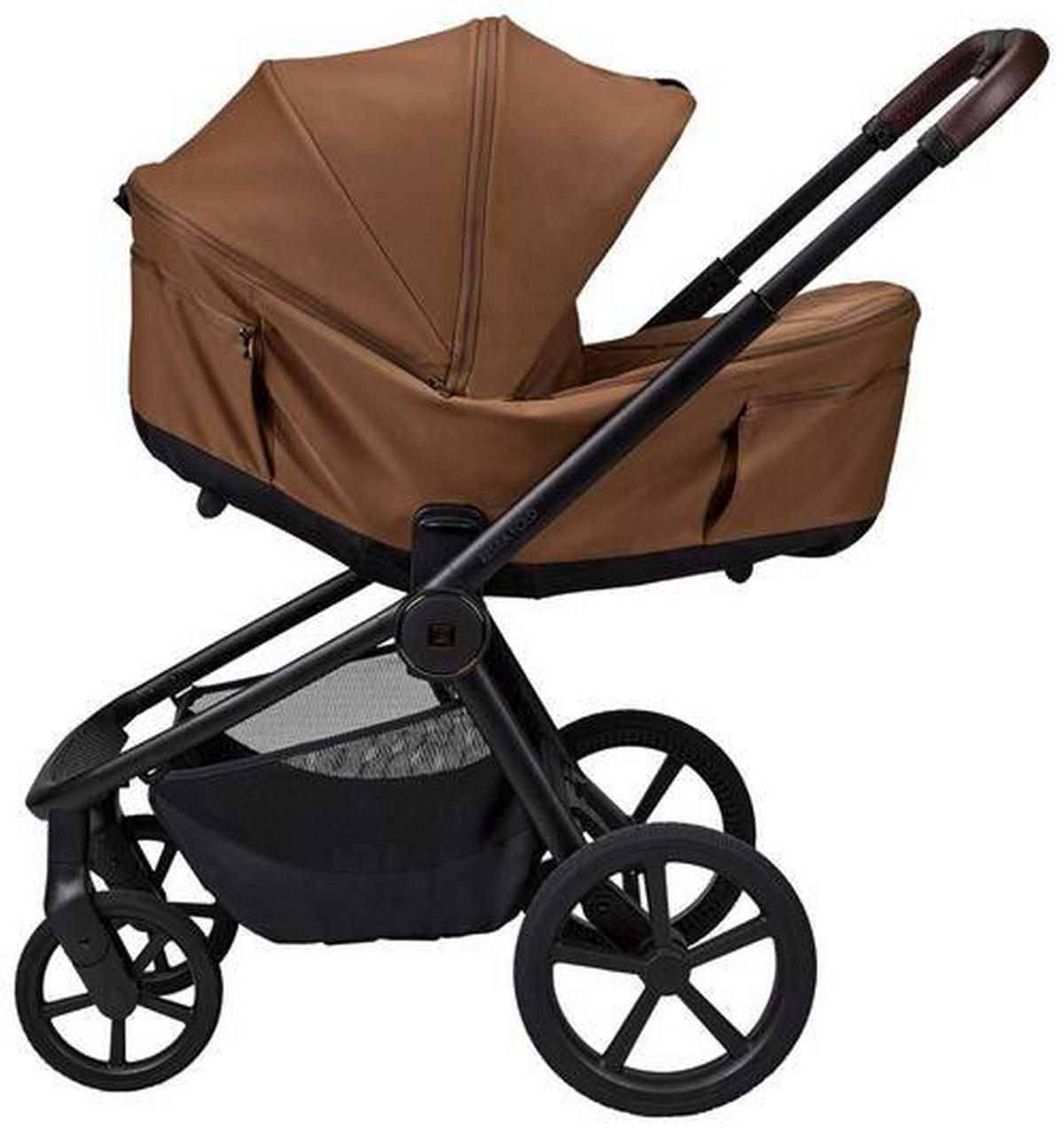 KOMBIKINDERWAGEN  Resea Fold  cognac  - Cognac/Schwarz, Basics, Textil/Metall (116/57/94cm) - Moon