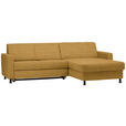 ECKSOFA in Webstoff Honig  - Schwarz/Honig, Design, Kunststoff/Textil (257/165cm) - Xora