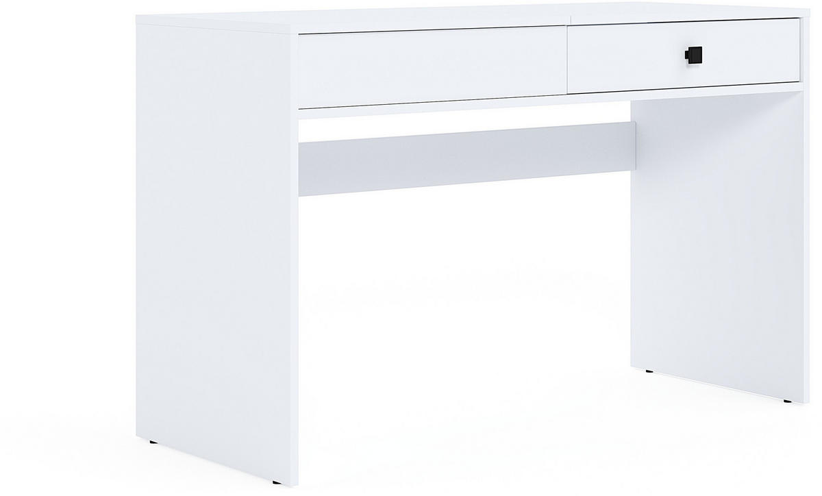 SCHMINKTISCH 120/50/76 cm, Weiß  - Schwarz/Weiß, MODERN, Holzwerkstoff/Kunststoff (120/50/76cm) - Milino