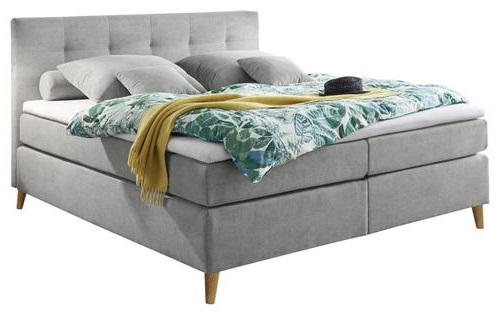 MID.YOU BOXSPRINGOVÁ POSTEĽ, 180/200 cm, svetlosivá