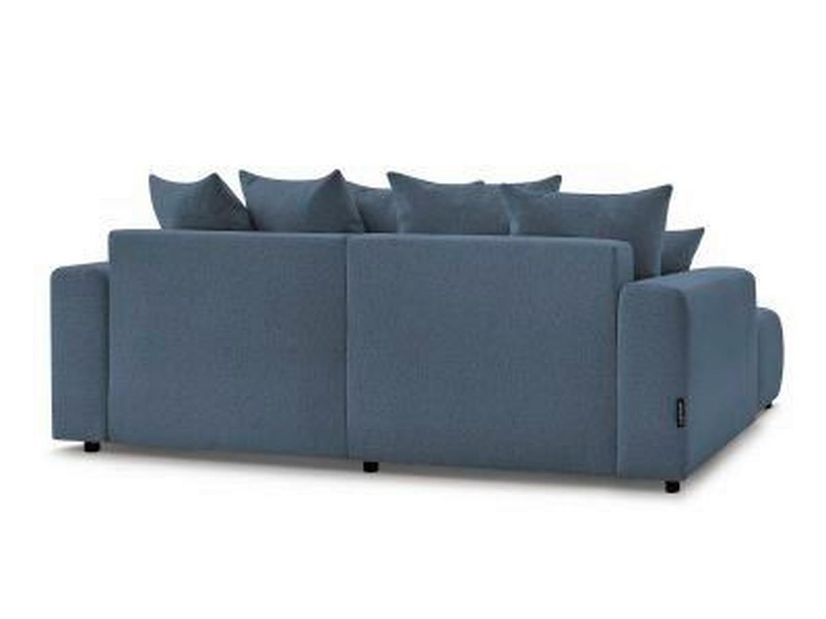 ECKSOFA Ottomane links  ATILLA Blau Flachgewebe  - Blau/Schwarz, MODERN, Kunststoff/Textil (149/244cm)