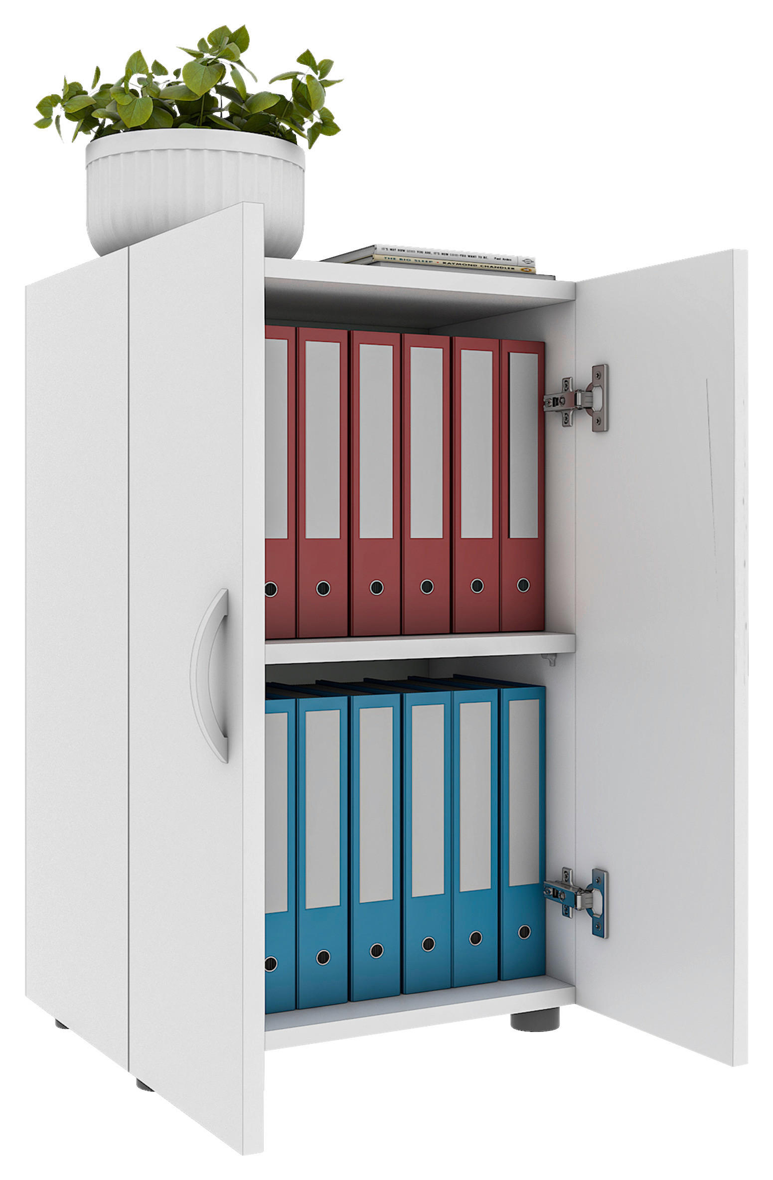 AKTENSCHRANK Weiß  - Weiß, MODERN, Holzwerkstoff (49/74/34cm) - MID.YOU