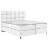 BOXSPRINGBETT 180/200 cm  in Weiss  - Weiss/Schwarz, Trend, Textil/Metall (180/200cm) - Esposa