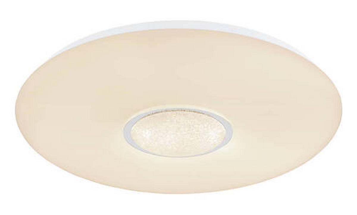 LED-DECKENLEUCHTE 40 W  48,5/7,2 cm    - Klar/Weiss, Design, Glas/Kunststoff (48,5/7,2cm) - Globo