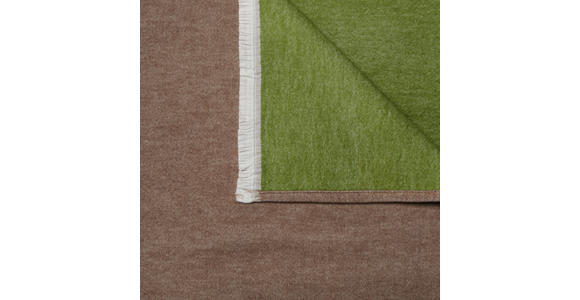 WENDEDECKE 140/210 cm  - Braun/Grün, Natur, Textil (140/210cm) - Novel