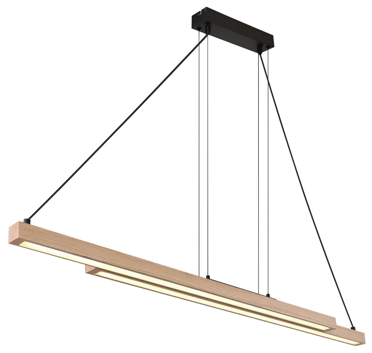 LED-HÄNGELEUCHTE 171/7/120 cm    - Dunkelbraun/Schwarz, Design, Kunststoff/Metall (171/7/120cm) - Globo