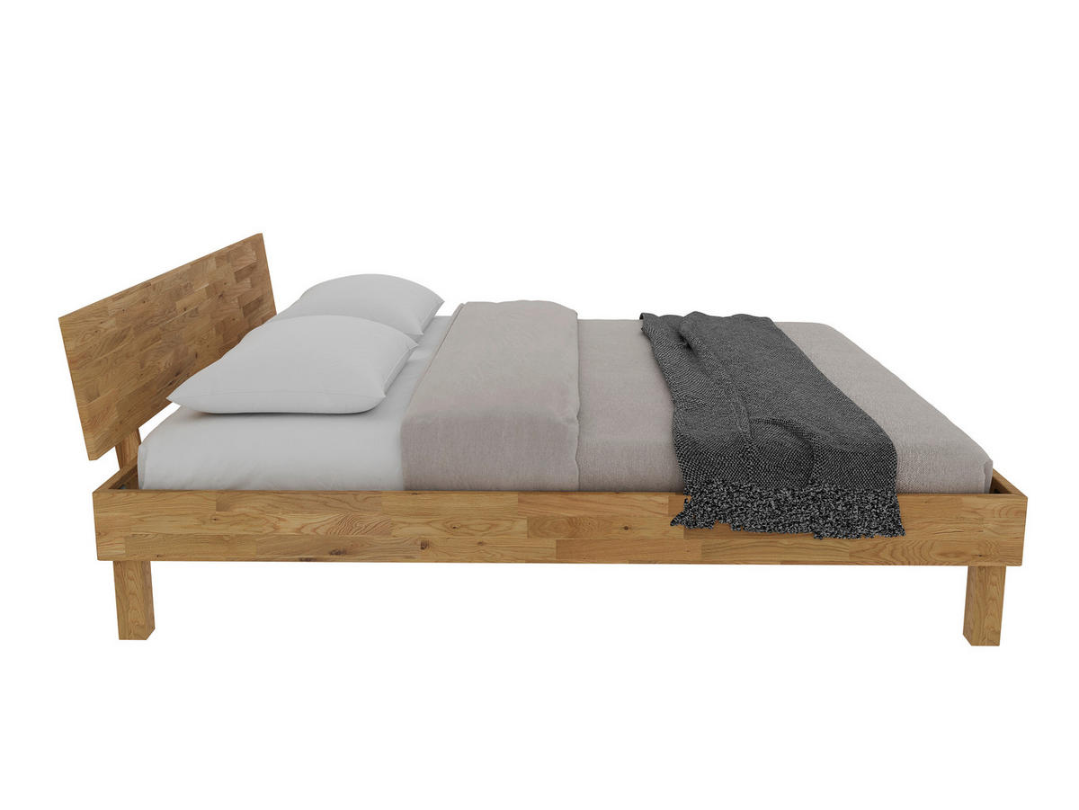 BETT 200/200 cm  in Wildeiche  - Wildeiche, MODERN, Holz (200/200cm) - MID.YOU