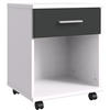 RULLHURTS 46/58/40 cm  - vit/aluminiumfärg, Klassisk, trämaterial/plast (46/58/40cm) - Carryhome