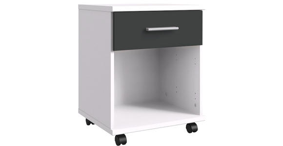 ROLLCONTAINER 46/58/40 cm  - Alufarben/Graphitfarben, KONVENTIONELL, Holzwerkstoff/Kunststoff (46/58/40cm) - Carryhome