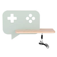 KINDERWANDLEUCHTE 36/12/20 cm   - Mintgrün, Basics, Holz/Holzwerkstoff (36/12/20cm)