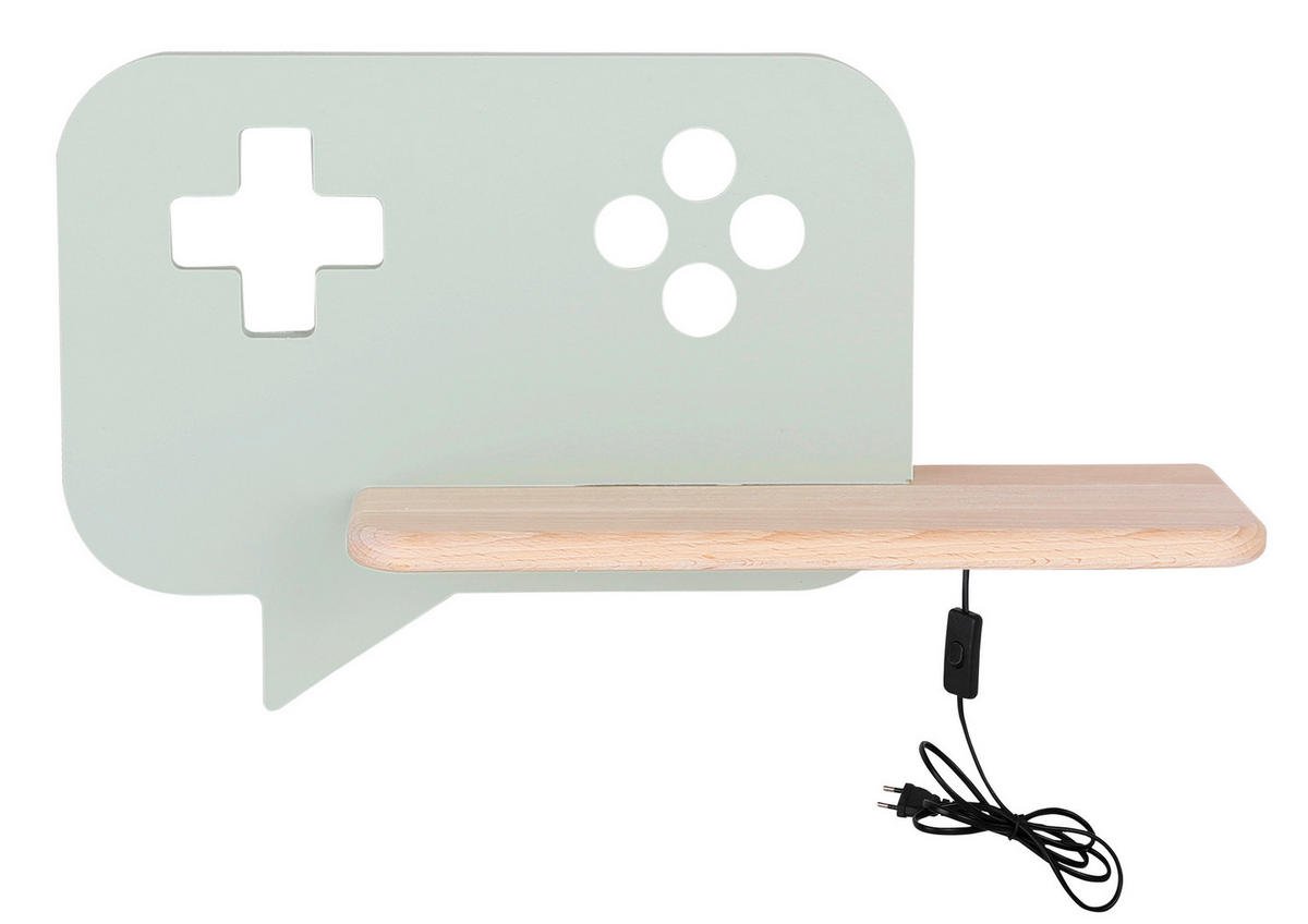KINDERWANDLEUCHTE 36/12/20 cm   - Mintgrün, Basics, Holz/Holzwerkstoff (36/12/20cm)