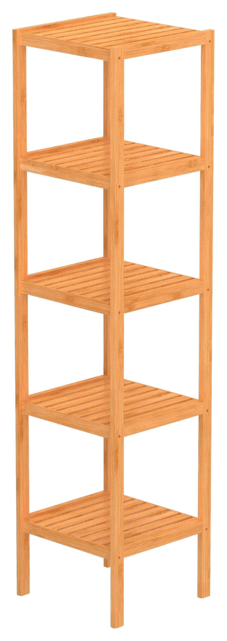 BADEZIMMERREGAL 34/33/140 cm  - Braun, Natur, Holz (34/33/140cm) - Carryhome