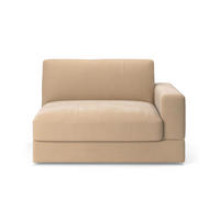 SOFAELEMENT FABIO E in Mikrofaser Sandfarben  - Sandfarben/Schwarz, MODERN, Kunststoff/Textil (132/87/108cm) - Sit & More