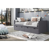 STAURAUMBETT 90/200 cm  in Anthrazit  - Anthrazit/Naturfarben, MODERN, Holz/Holzwerkstoff (90/200cm) - MID.YOU