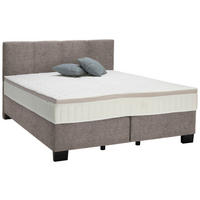 BOXSPRINGBETT 180/200 cm  in Braun  - Schwarz/Braun, Design, Kunststoff/Textil (180/200cm) - Hom`in