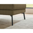 ECKSOFA  in Flachgewebe Khaki  255-365/175-224 cm  - Khaki/Schwarz, Design, Textil/Metall (255-365/175-224cm) - Dieter Knoll