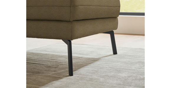ECKSOFA  in Flachgewebe Khaki  255-365/175-224 cm  - Khaki/Schwarz, Design, Textil/Metall (255-365/175-224cm) - Dieter Knoll
