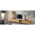 WOHNWAND  in Anthrazit, Eichefarben  342/160/50 cm  - Eichefarben/Anthrazit, Design, Glas/Holz (342/160/50cm) - Dieter Knoll