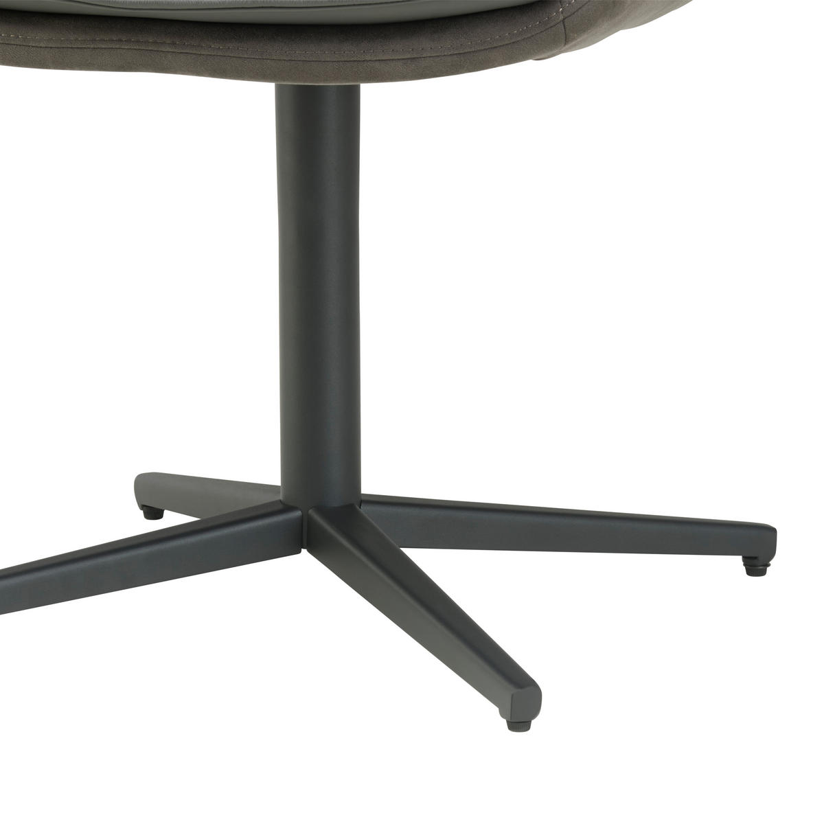 ARMLEHNSTUHL  in Eisen Webstoff Echtleder pigmentiert  - Schwarz/Grau, KONVENTIONELL, Leder/Textil (65/88/65cm) - Livetastic