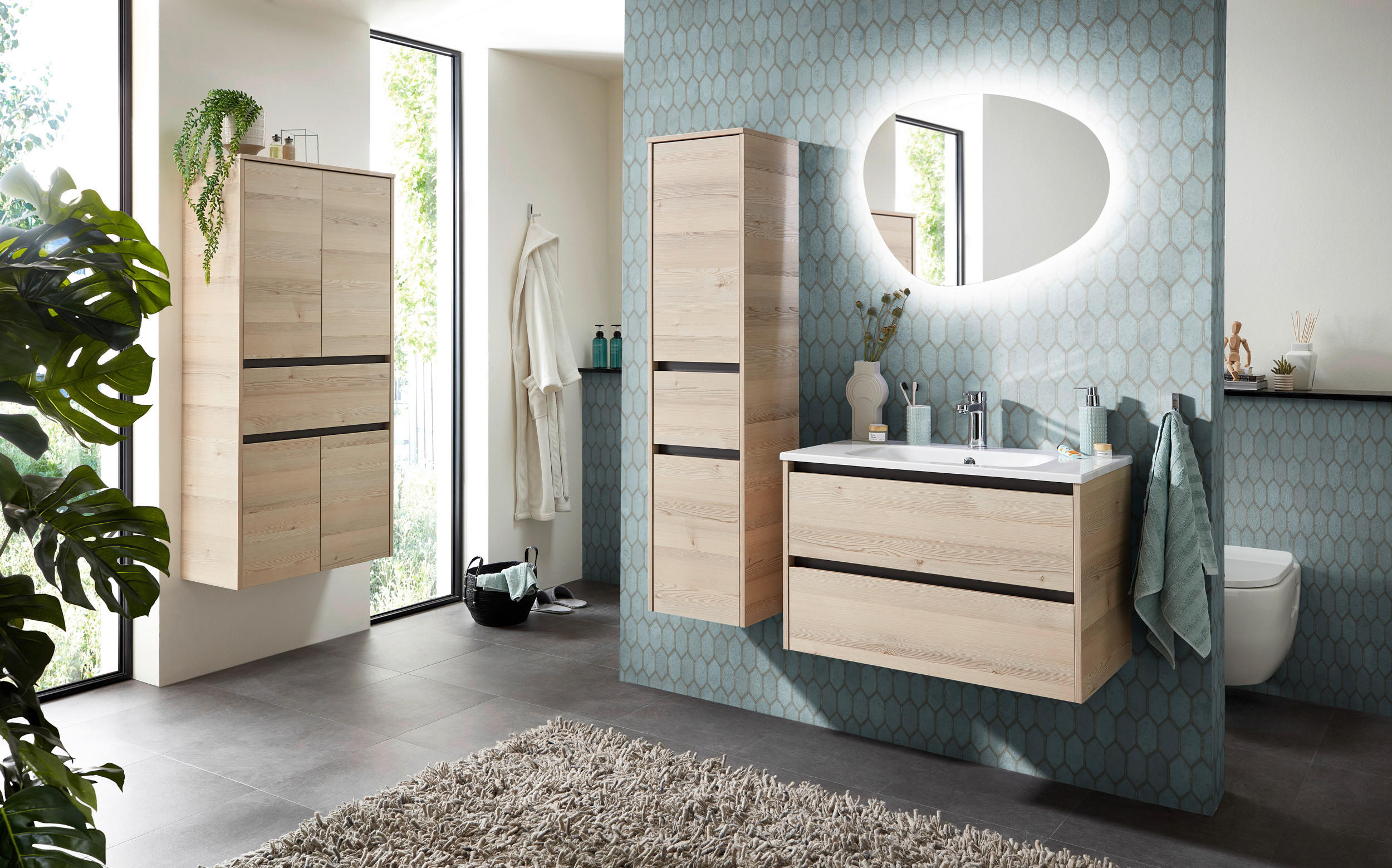 WASCHBECKENUNTERSCHRANK 80/51,3/45,5 cm  - Pinienfarben, KONVENTIONELL, Holzwerkstoff (80/51,3/45,5cm) - Xora
